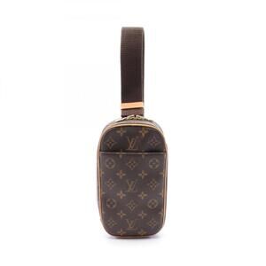 LOUIS VUITTON Brown Monogram Leather Pochette Fanny Pack